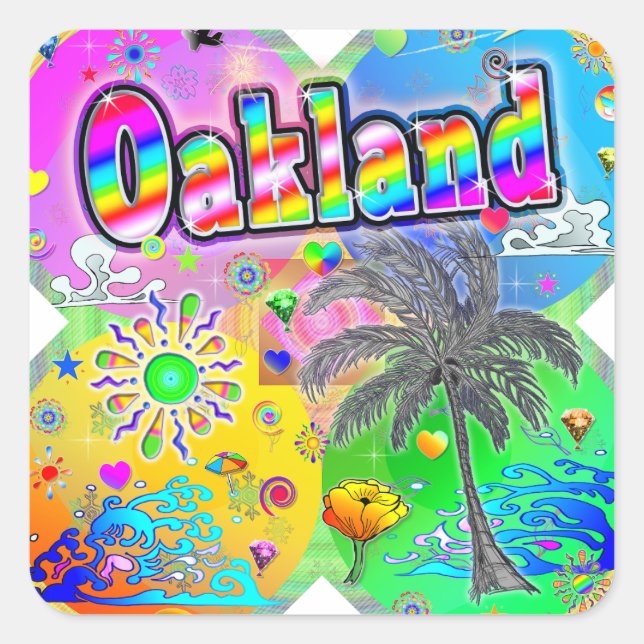 Oakland Quadro Seasons Sticker (Front)