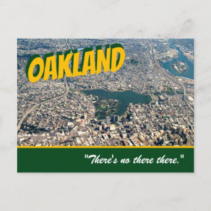 Oakland: "There's no there there." Stein postcard