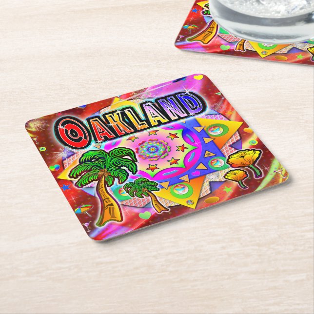 Oakland Tropical Friends Coaster (Angled)