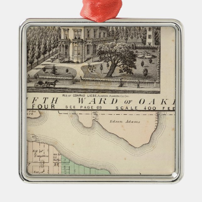 Oakland, vicinity 4 metal ornament (Front)