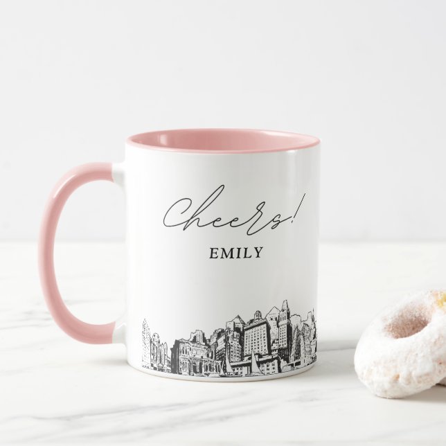 Oakland Wedding Personalized Coffee Mug (With Donut)