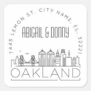Oakland Wedding   Pre-Addressed Envelope Seal