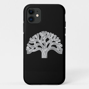 Oakland White Oak Tree on Black iPhone 11 Case