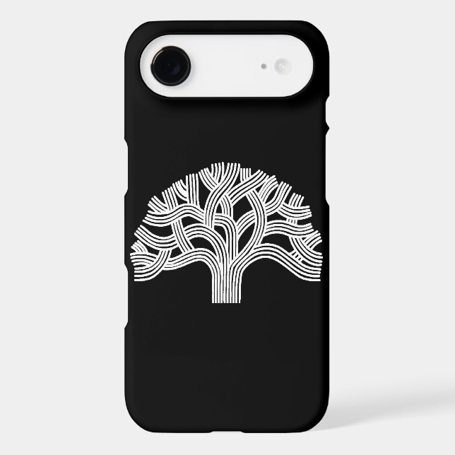 Oakland White Oak Tree on Black Case-Mate iPhone Case (Back)
