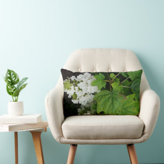 Oakleaf Hydrangea Lumbar Pillow
