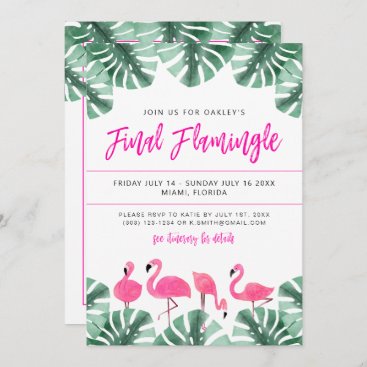 OAKLEY Final Flamingle Tropical Bachelorette Invit Invitation