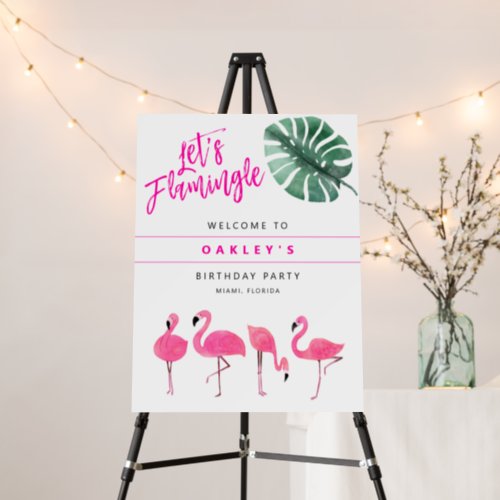 OAKLEY Flamingo Hot Pink Birthday Party Welcome Foam Board