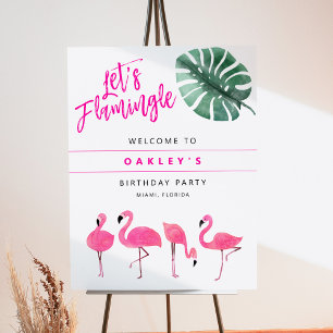 OAKLEY Flamingo Hot Pink Birthday Party Welcome Foam Board