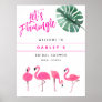 OAKLEY Flamingo Hot Pink Bridal Shower Welcome Poster