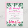 OAKLEY Let's Flamingle Hot Pink Girls 1st Birthday Invitation