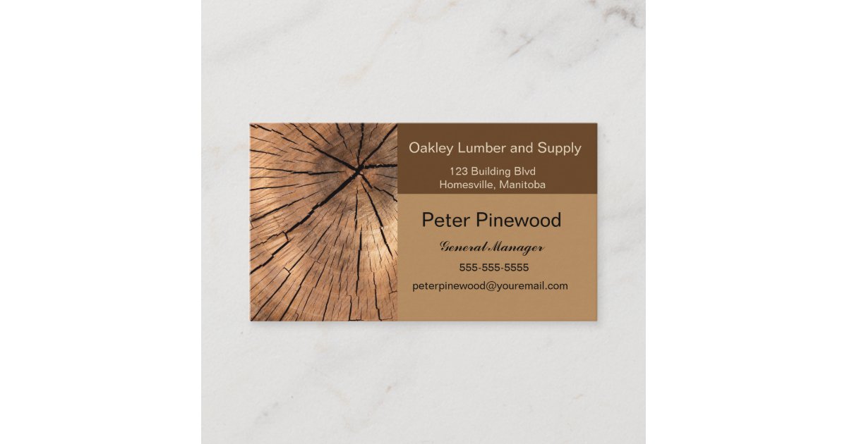 Oakley Lumber And Supply Business Card | Zazzle