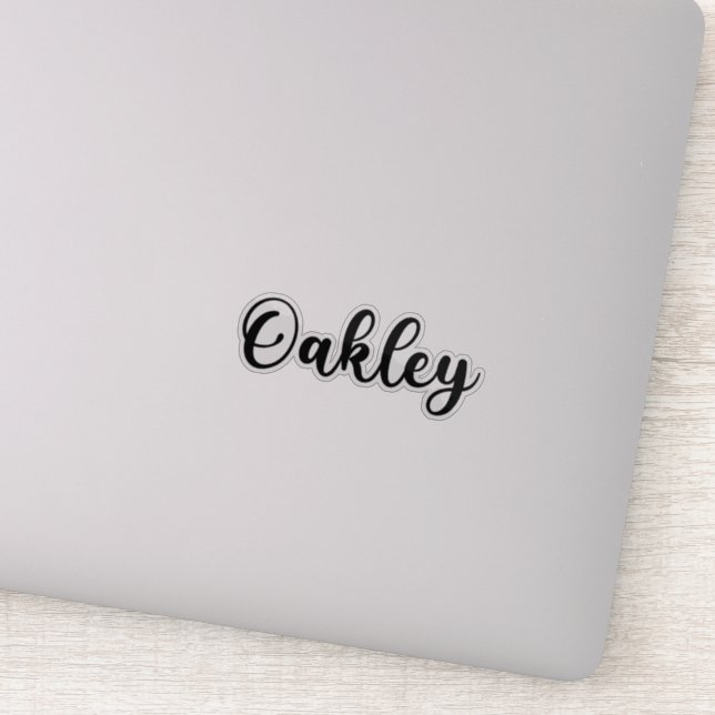 Oakley Name - Handwritten Calligraphy Sticker (Detail)
