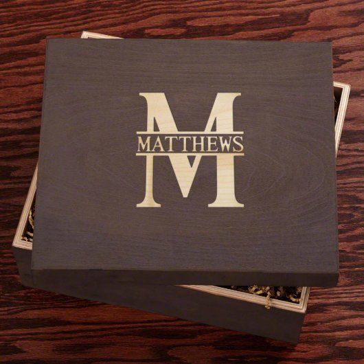 Oakmont Engraved 12" x 13" Wooden Gift Box (Front)