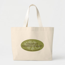 Oakmont Farmers Market Logo Large Tote Bag