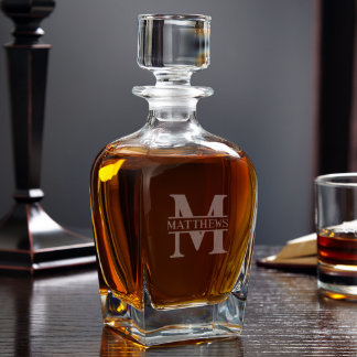Oakmont Monogram Draper Whiskey Decanter