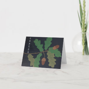Oaks and Acorns Letterpress Thank You Card