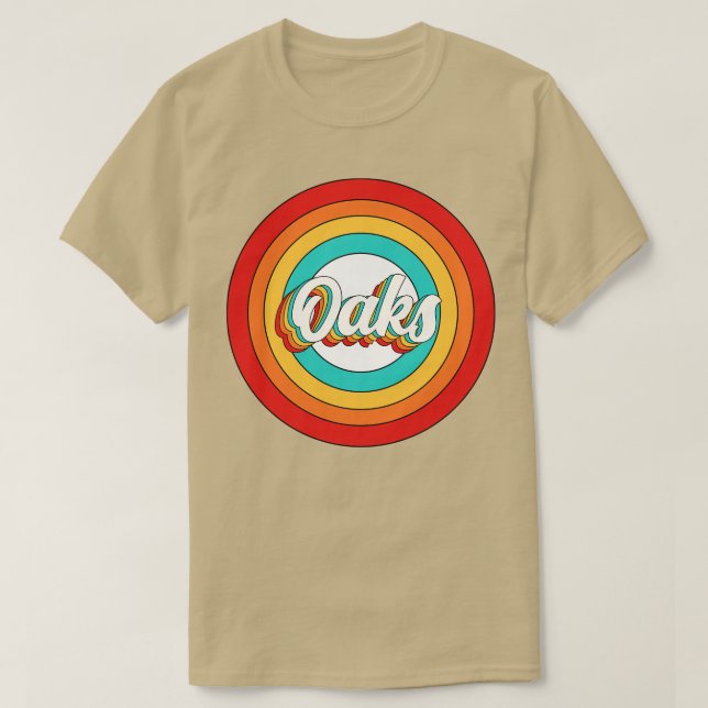 Oaks Name Shirt Vintage Oaks Circle (Design Front)