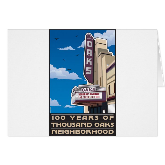 Oaks Theater on Solano Avenue in Berkeley, CA Card