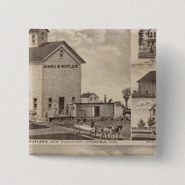 Oakwood Farm, Minnesota Pinback Button (Front)