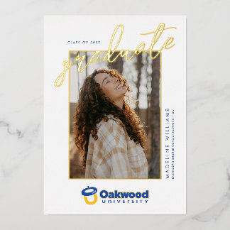 Oakwood University Graduation Foil Invitation