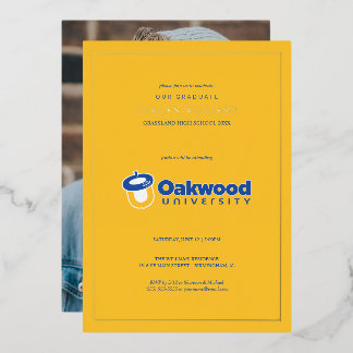 Oakwood University Graduation Foil Invitation