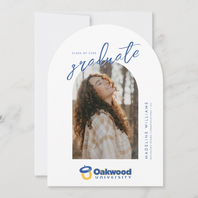 Oakwood University Graduation Invitation (Front)