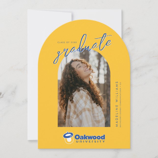 Oakwood University Graduation Invitation (Front)