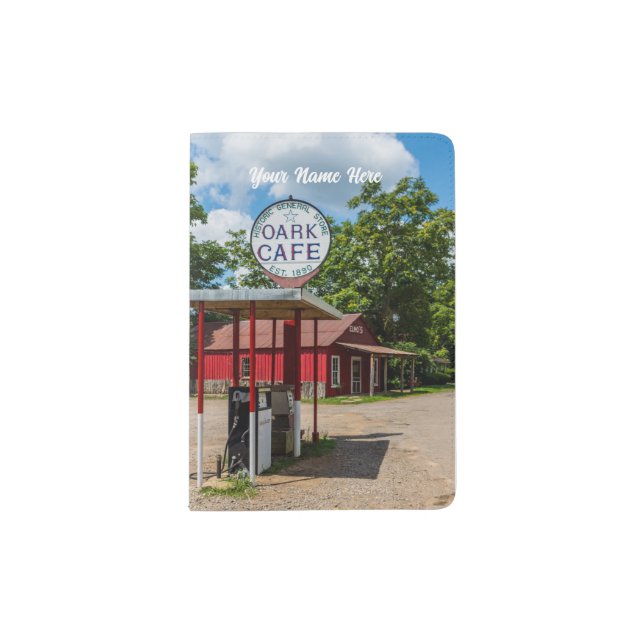 Oark Gas Pumps Passport Holder (Front)