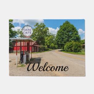 Oark Gas Station Welcome Doormat