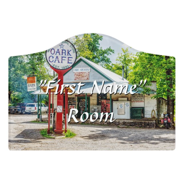 Oark General Store Door Sign (Small Crest Front)