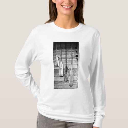 Oars are hung on wooden shed in Big Cypress 2 T_Shirt