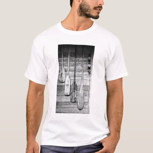 Oars are hung on wooden shed in Big Cypress 2 T_Shirt