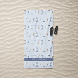 Oars Galore Boat Oars Blue Beach Towel