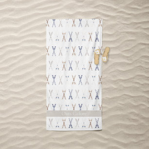 Oars Galore Boat Oars White  Beach Towel