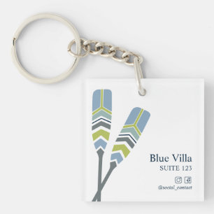 Oars Lake Ocean Beach Cabin  Rental Hotel ROOM Keychain