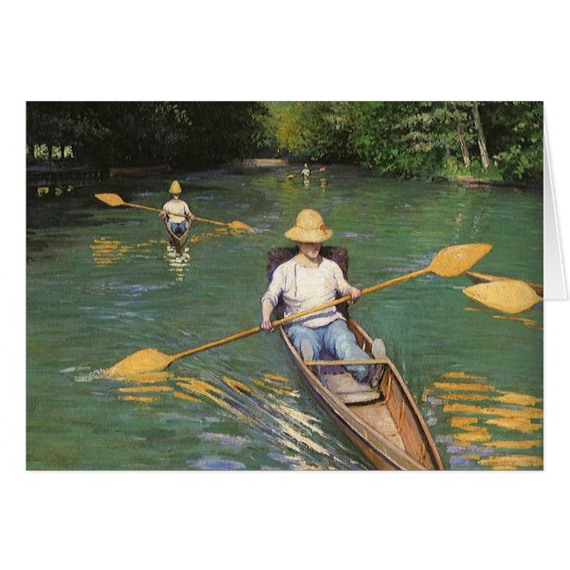 Oarsmen by Gustave Caillebotte, Vintage Fine Art (Front Horizontal)