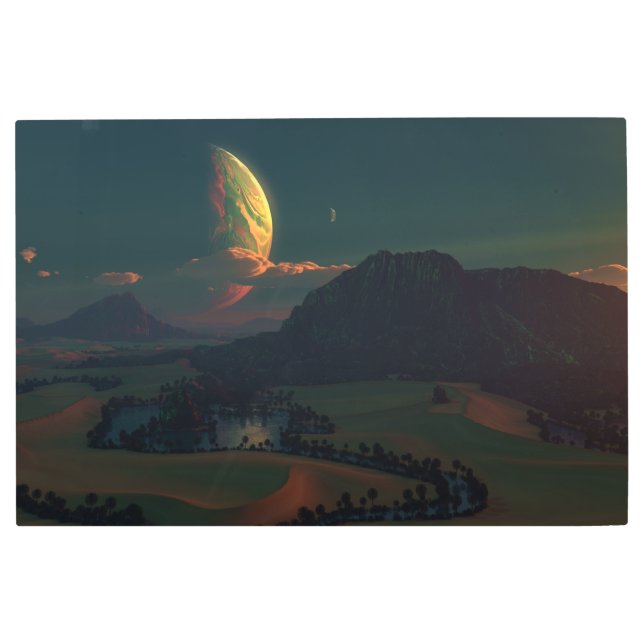 Oasia (Dusk) Metal Print (Front)