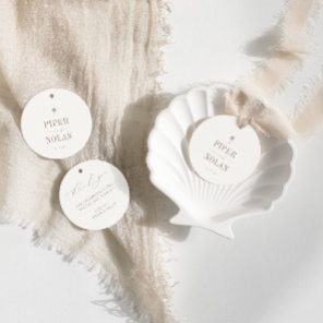 OASIS Beach Minimalist Wedding Thank You Favor Tags