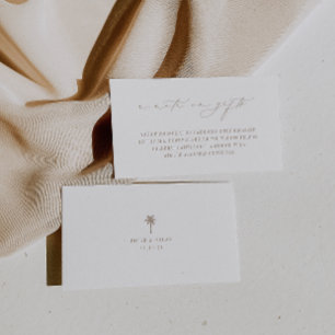 OASIS Beach Wedding A Note On Gifts Enclosure Card