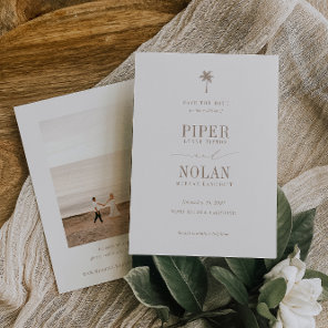 OASIS Beach Wedding Photo Save The Date