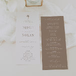 OASIS Beach Wedding Program<br><div class="desc">OASIS Beach,  wedding program. Features,  taupe and sandy beige typography with palm tree illustration detail.</div>