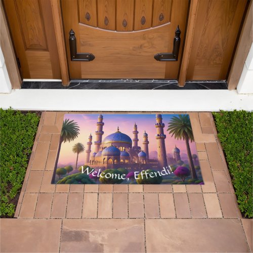 Oasis of the Minaret Castle Welcome Doormat