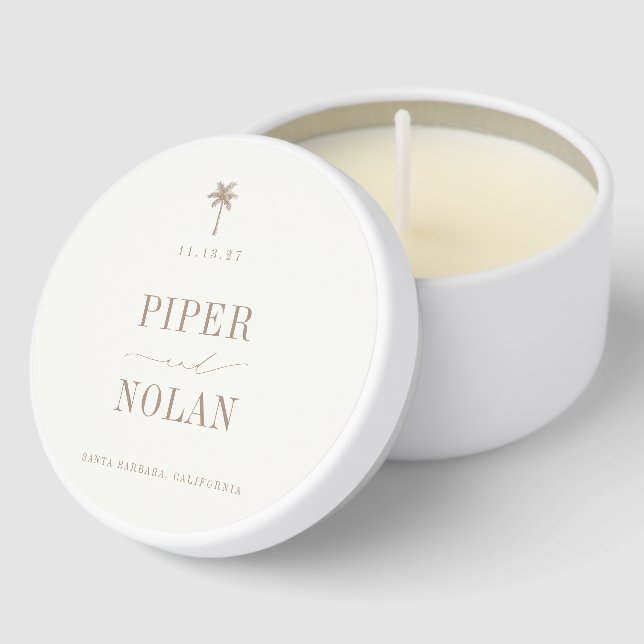 OASIS Palm Tree Wedding Mini Candle Favors (Corner)