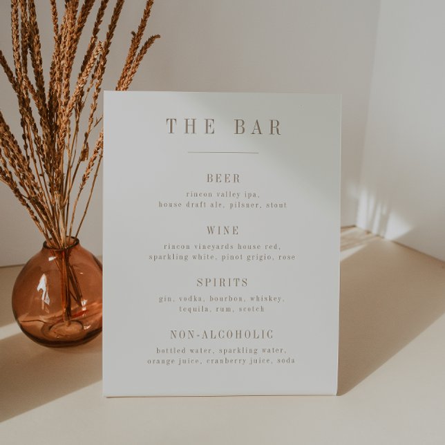 OASIS Taupe Bar Menu List Pedestal Sign (Creator Uploaded)