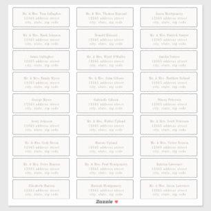 OASIS Taupe Guest Address Labels