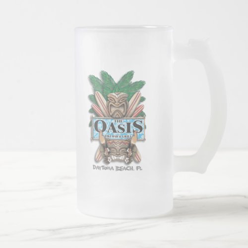 Oasis Tiki Bar And Grill Beer Mug Frosted