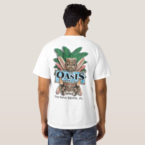 Oasis Tiki Bar And Grill T_Shirt White