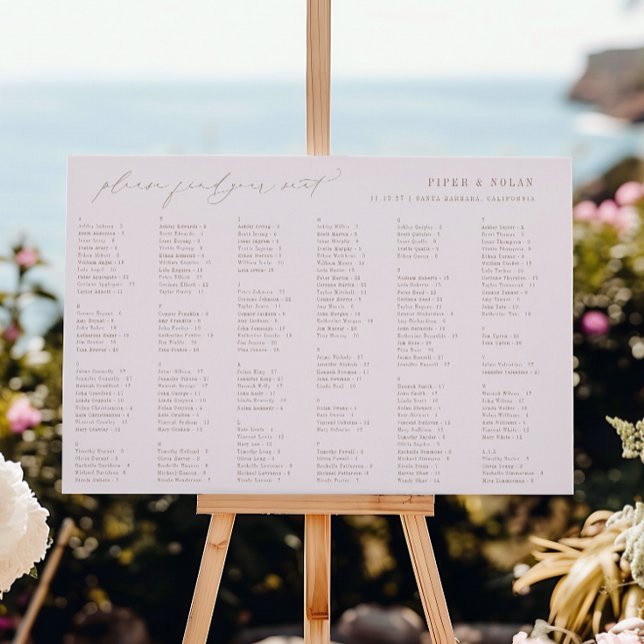OASIS Wedding Alphabetical Seating Chart Foam Board (Creator Uploaded)
