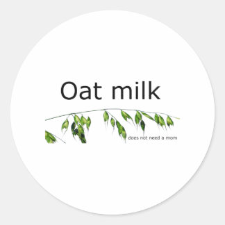 Oat milk classic round sticker