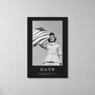 Oath: Inspirational Quote Canvas Print